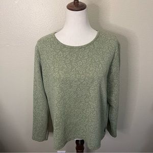 Woolrich Long Sleeve Sage Green Top Size XL